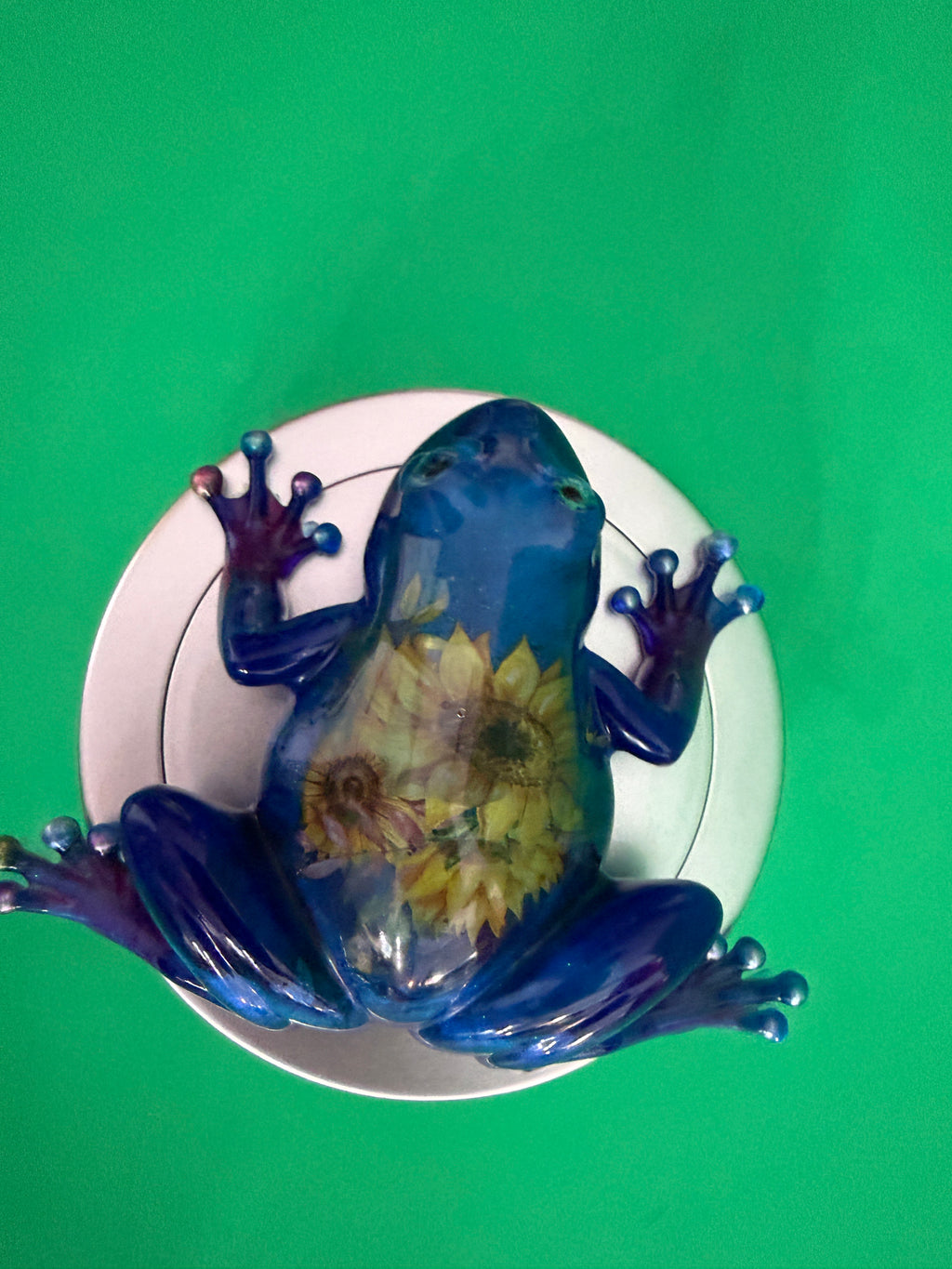 Ocean Dream Resin Frog Sculpture